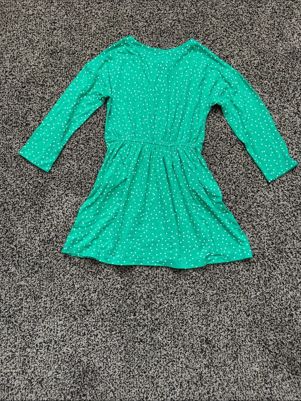 New! Gymboree Green Polka Dot Long Sleeve Dress
